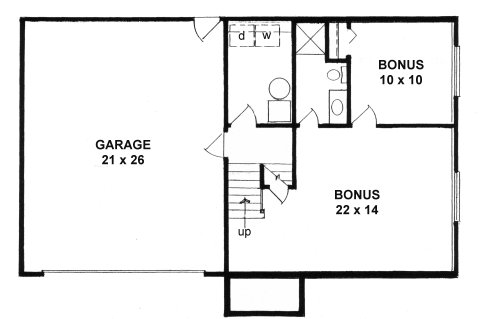 Plan # 1243 - Bi-Level | Second floor plan
