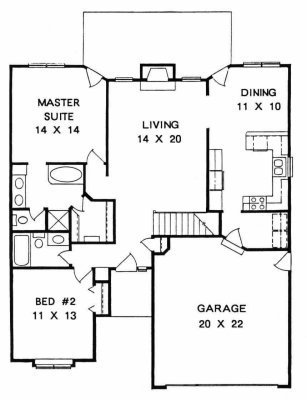 Plan # 1291 - r | First floor plan