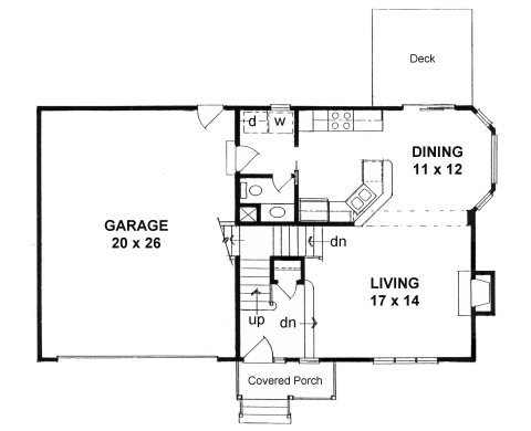 Plan # 1343 - 2-Story | First floor plan