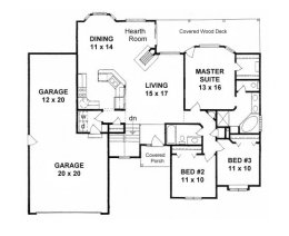 House Plan 74811 Ranch Style With