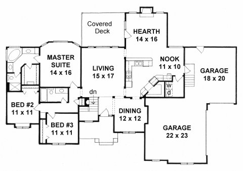 Plan # 1865 - Ranch | First floor plan