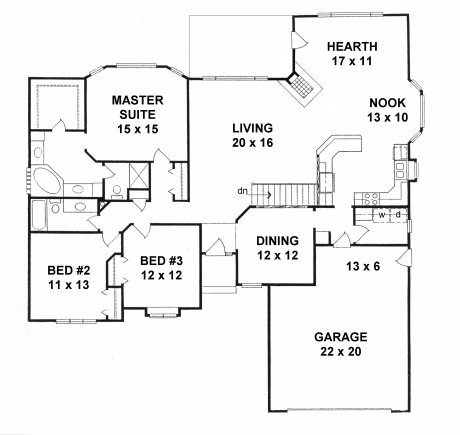Plan # 2082 - Ranch | First floor plan