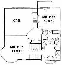 Plan # 3097 - 2 Story | Second floor plan