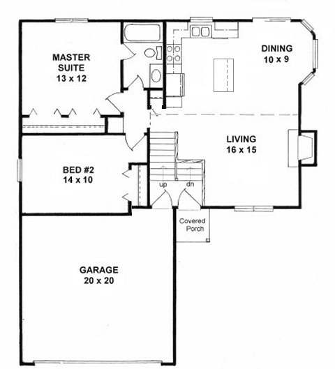 Plan # 900 - Bi-Level | First floor plan