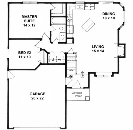 Plan # 926 - Ranch | First floor plan